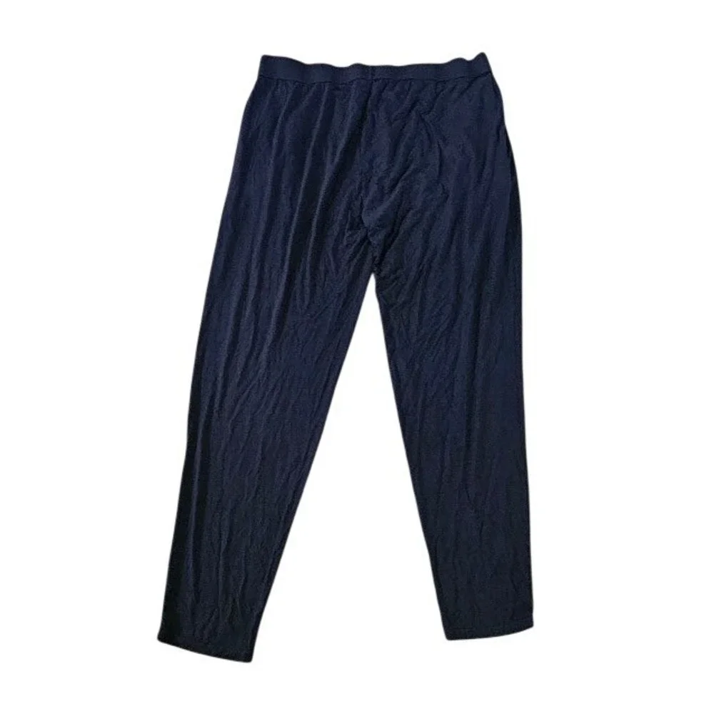 Cozy Earth Bamboo Pajama Pants Women XL Navy Blue Stretch Lounge Drawstring